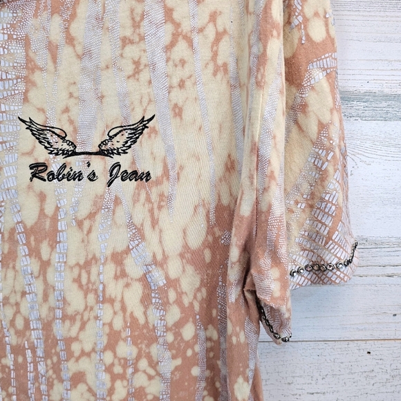 Robin's Jeans Men's Rhinstone Graphic T-Shirt 4XL Distressed Streetwear Urban - Picture 10 of 12